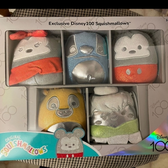 Disney 100 squishmallows  Mickey & Friends 5 Pack Plush Box Set New - Picture 2 of 3